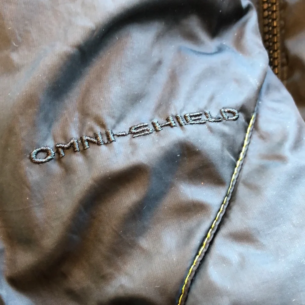 Columbia Green Oregon Hooded Bomber Jacket with Yellow Logo
